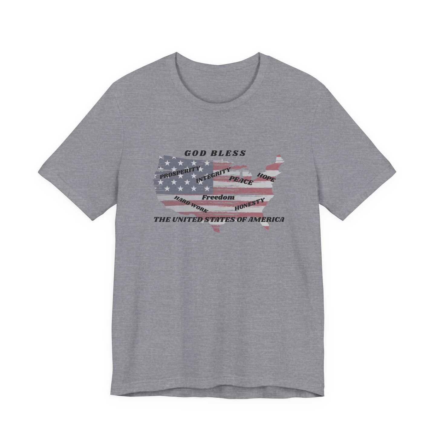Patriotic God Bless USA Tee